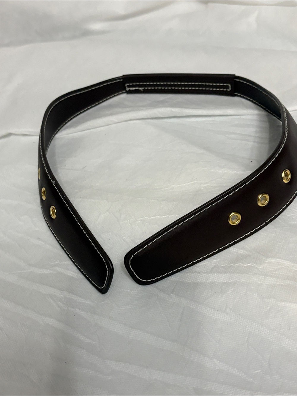 Brown Faux Leather Bag Strap Connector